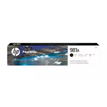 HP 981A Originali juoda PageWide kasetė, 1 vnt., 6000 puslapių