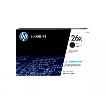 HP 26X didelės talpos juodas originalus LaserJet tonerio kasetė, 9000 puslapių, juoda, 1 vnt.