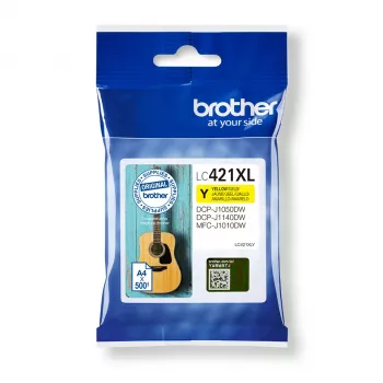 Originalus Brother LC-421XLY geltona kasetė didelės talpos (XL) 1 vnt.