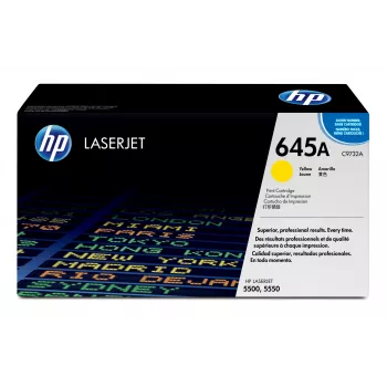 Kasetė su toneriu HP 645A C9732A 10000 puslapių Geltona