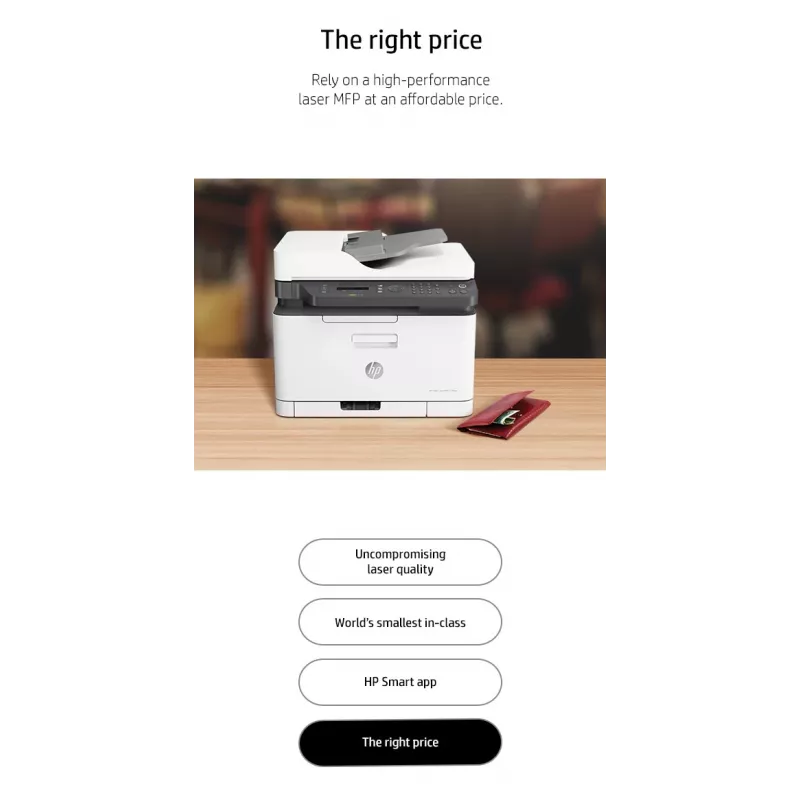 HP Color Laser MFP 179fnw spalvotas lazerinis daugiafunkcis įrenginys, A4, 600 x 600 DPI, juodas/baltas