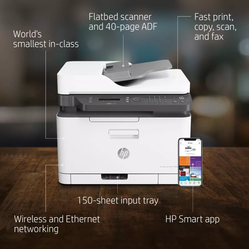 HP Color Laser MFP 179fnw spalvotas lazerinis daugiafunkcis įrenginys, A4, 600 x 600 DPI, juodas/baltas