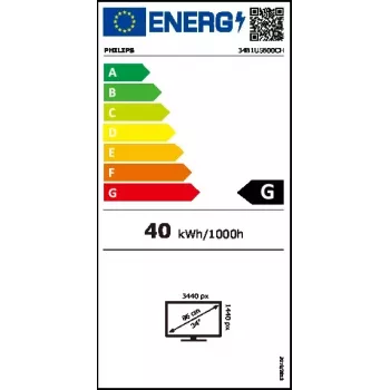 Philips 5000 serijos 34B1U5600CH/00 kompiuterio monitorius 86,4 cm (34 colių) 3440 x 1440 pikselių Wide Quad HD LCD juodas