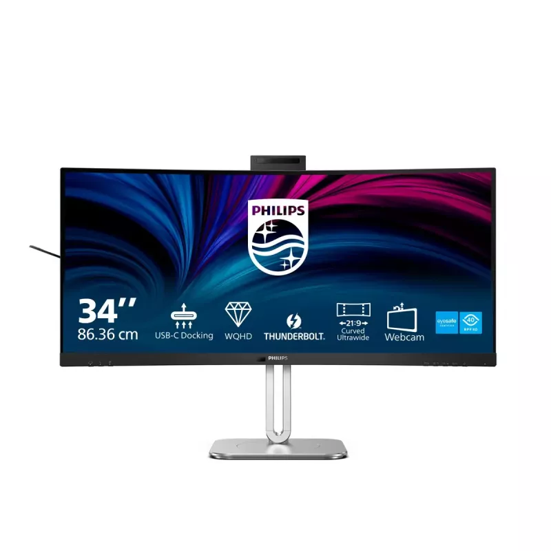 Philips 6000 serijos 34B2U6603CH/00 monitorius 86,4 cm (34 col.) 3440 x 1440 pikselių Wide Quad HD LCD pilkas