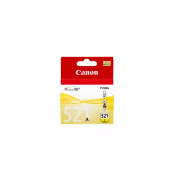 Canon CLI-521Y geltonos spalvos kasetė, geltona, pigmentinis rašalas, 1 vnt., vienkartinė pakuotė