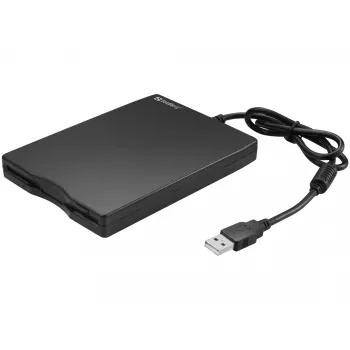 Sandberg USB Floppy Drive, išorinis diskelių įrenginys, USB 2.0, 360 RPM, 102 mm, 140 mm, 17 mm