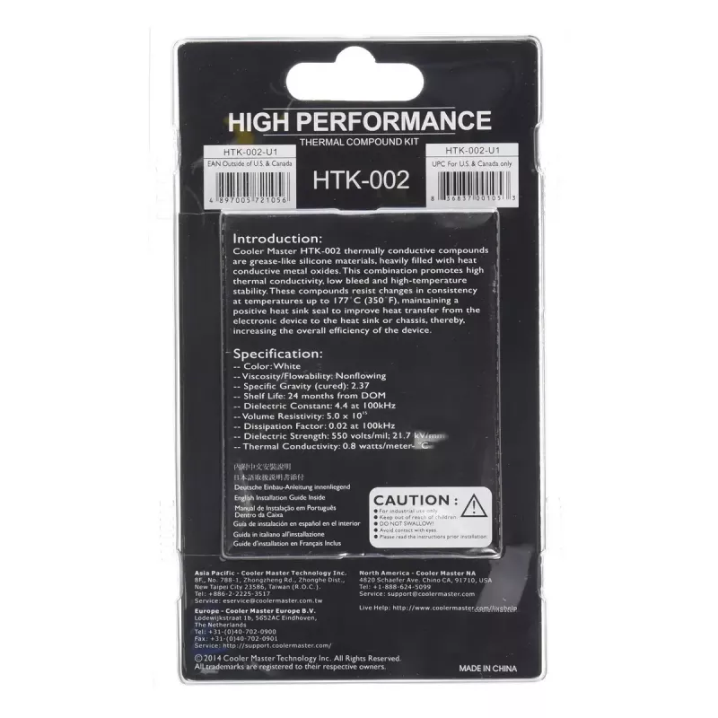 Termopasta Cooler Master HTK-002 4,5 W/m·K balta