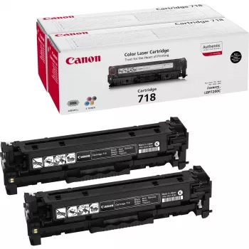 Canon CRG-718 Bk VP kasetė 2 vnt. Originali Juoda
