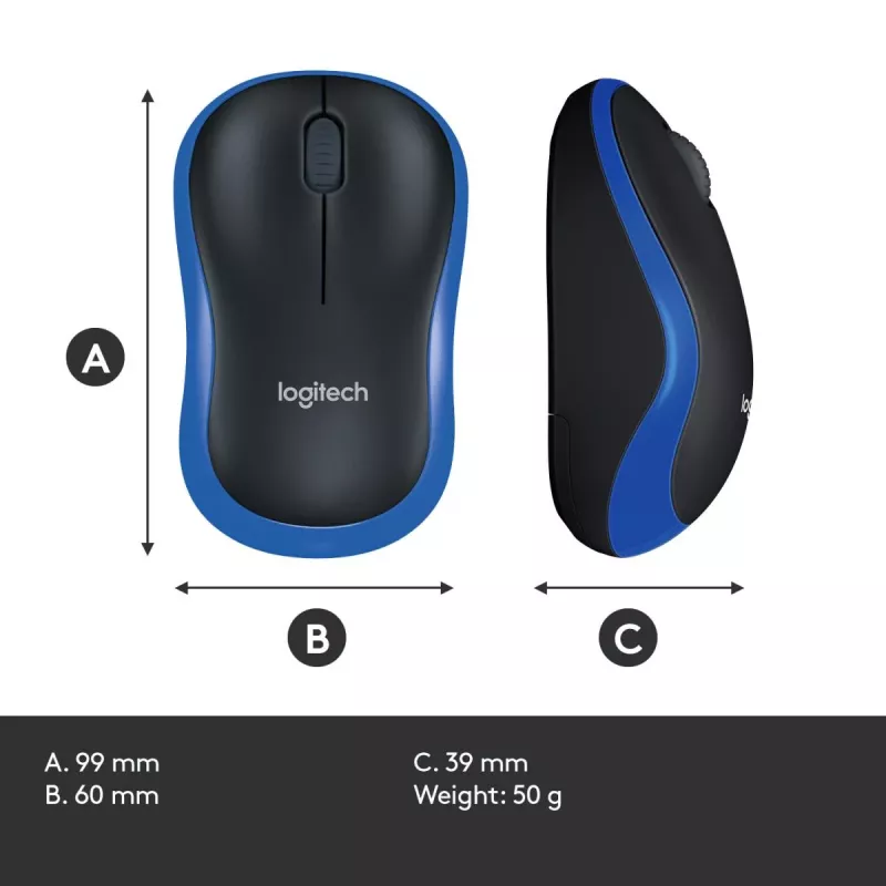 Belaidė pelė Logitech Wireless Mouse Blue 910-002239