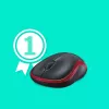 Pelė Logitech M185 Wireless Raudona