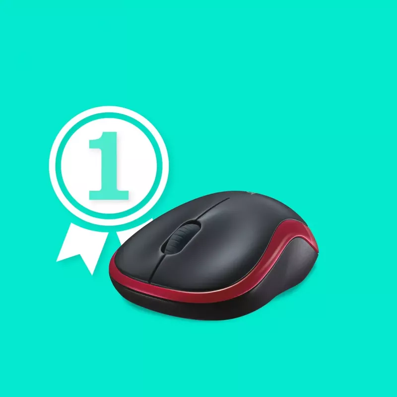 Pelė Logitech M185 Wireless Raudona