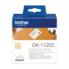 Siuntų etiketės Brother DK11202 juoda ant balto 62 mm