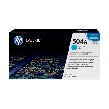 HP 504A Cyan Original LaserJet Toner kasetė