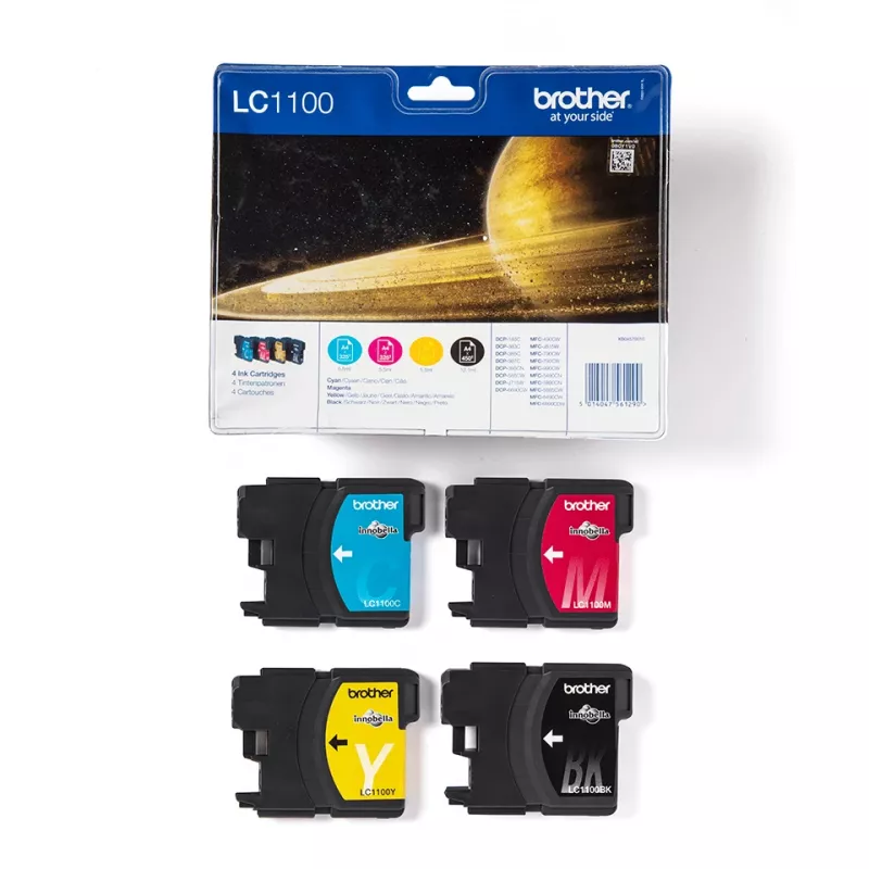 Brother LC1100VALBPDR originalus rašalo kasetės 4 vnt. Juoda, Žydra, Purpurinė, Geltona