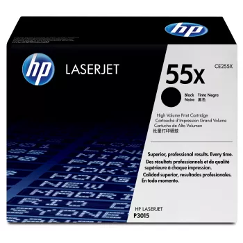 HP 55X didelės išeigos juodas originalus LaserJet tonerio kasetė, 12500 puslapių, juoda, 1 vnt.