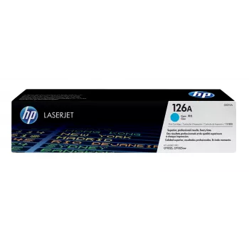 HP 126A Cyan Original LaserJet Tonerio kasetė, 1000 puslapių, Cyan, 1 vnt.