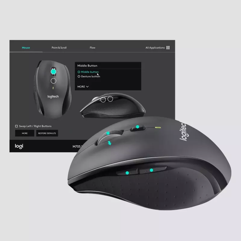 Pelė Logitech Marathon M705 RF Wireless