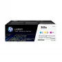 HP 305A 3 vnt. rinkinys Cyan/Magenta/Yellow Original LaserJet tonerio kasetės