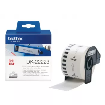 Brother DK-22223 termo juosta, balta, ištisinė, 50 mm x 30,48 m