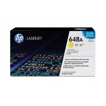 HP 648A geltona originali LaserJet tonerio kasetė, 11000 puslapių, geltona, 1 vnt.