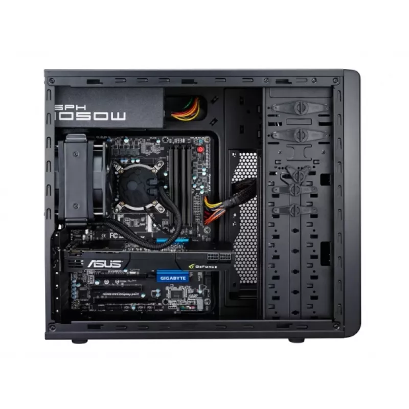 Cooler Master Force 500 korpusas (midi-tower, ATX, be maitinimo šaltinio, juodas)