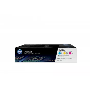 HP 126A 3 vnt. Cian/Magenta/Geltona Originalūs LaserJet tonerio kasetės