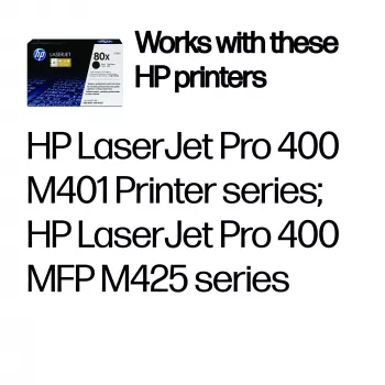 Kasetė HP 80X High Yield CF280X juoda 10000 puslapių