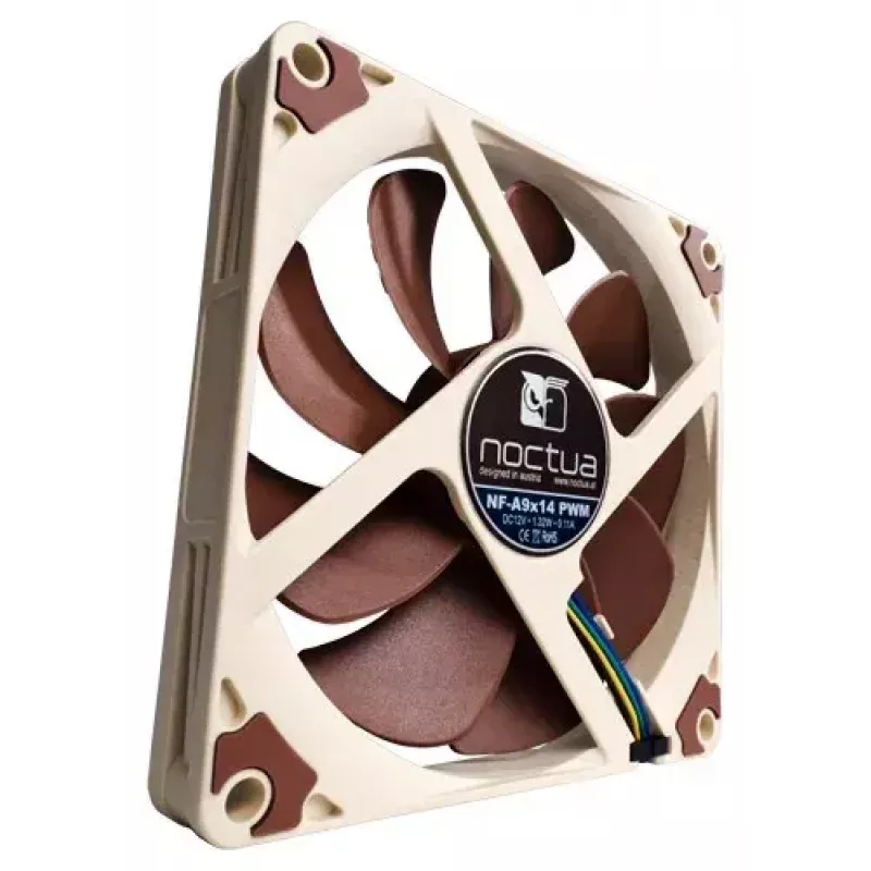 Ventiliatorius korpusui Noctua NF-A9X14 PWM 92 mm, 12 V, 1700–2200 RPM, 50,5 m³/h, 0,92–1,64 mmH2O, SSO2 guolis