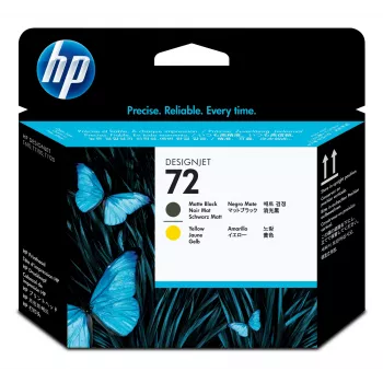 HP 72 matinė juoda ir geltona spausdinimo galvutė DesignJet
