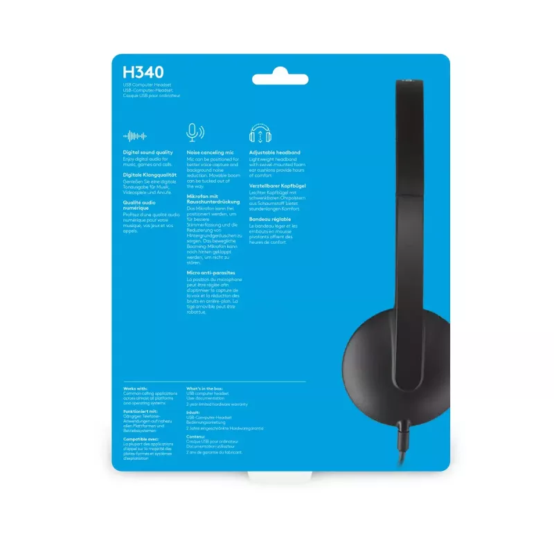 LOGITECH H340 - USB - Ausinės - Juoda