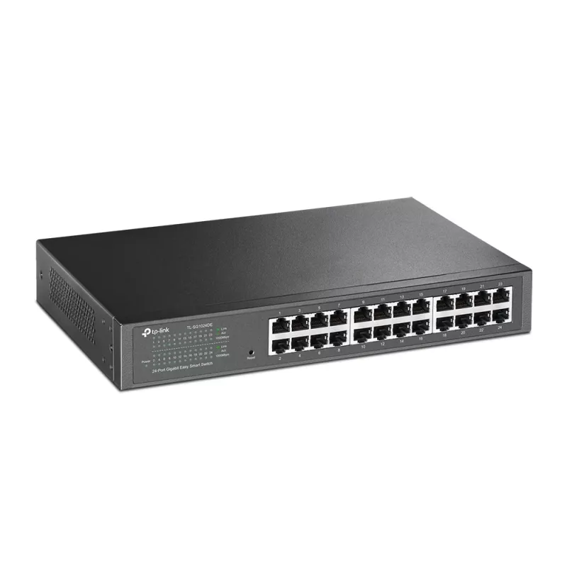 TP-Link TL-SG1024DE 24 prievadų Gigabit Easy Smart valdomas L2 jungiklis, montuojamas į stelažą, 1U