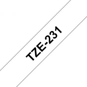 Brother TZE-231 juosta etikečių spausdinimui Juoda ant baltos
