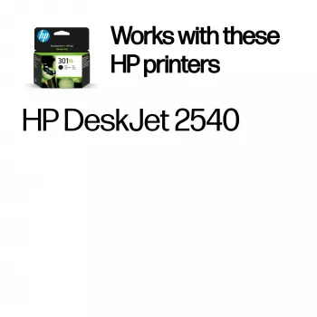 HP 301XL didelės talpos juoda originali rašalo kasetė, 1 vnt., 360 puslapių