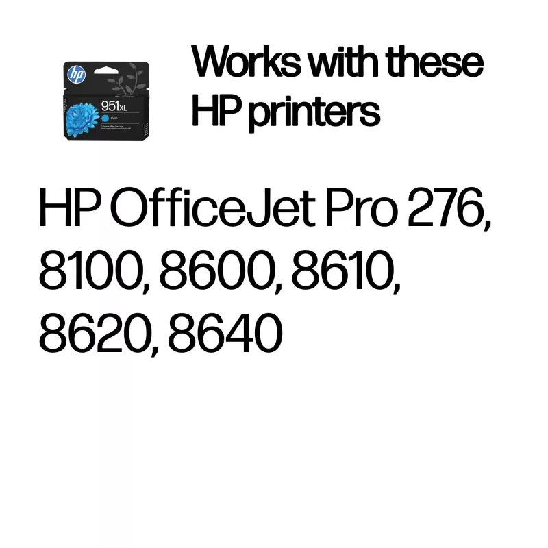 HP 951XL High Yield Cyan Original Ink Cartridge