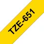 Lipnių etikečių juostelė Brother TZE651 24 mm geltona