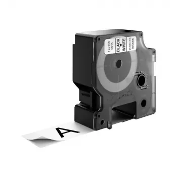 DYMO D1 juostelė etikečių spausdintuvams | juodas šriftas ant baltos | 24 mm x 7 m | poliesterinė lipni juosta