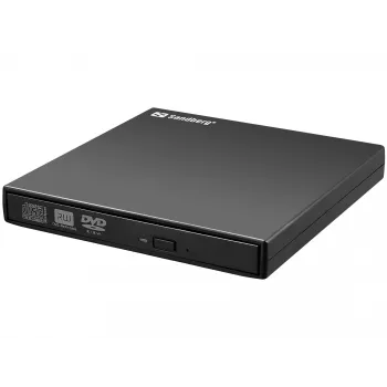 Sandberg USB DVD įrenginys, juodas, staliniui/nešiojamam kompiuteriui, DVD Super Multi, USB 2.0, 24x