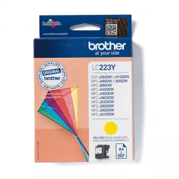 Originalus Brother LC223Y geltonos spalvos rašalo kasetė (1 vnt.)