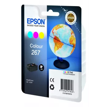 Epson Globe Singlepack Colour 267 rašalo kasetė, pigmentinis, 6,7 ml, 1 vnt., 200 puslapių