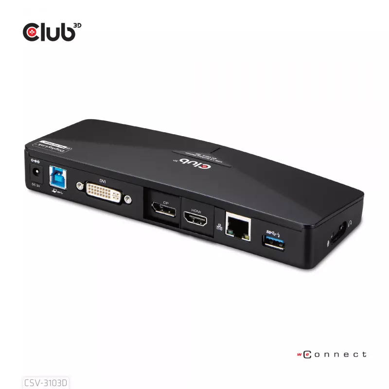 CLUB3D CSV-3103D Universali USB 3.1 Gen 1 UHD 4K doko stotelė su DisplayLink™