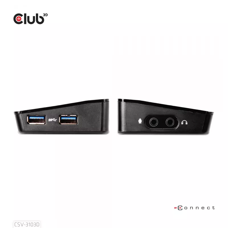 CLUB3D CSV-3103D Universali USB 3.1 Gen 1 UHD 4K doko stotelė su DisplayLink™