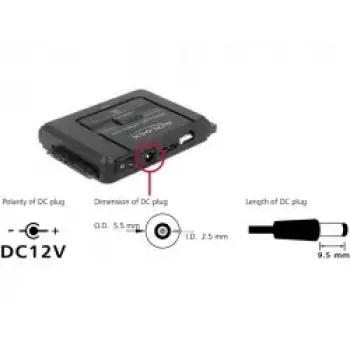 DeLOCK 61486 IDE/SATA į USB keitiklis 2.5 inch ir 3.5 inch diskams