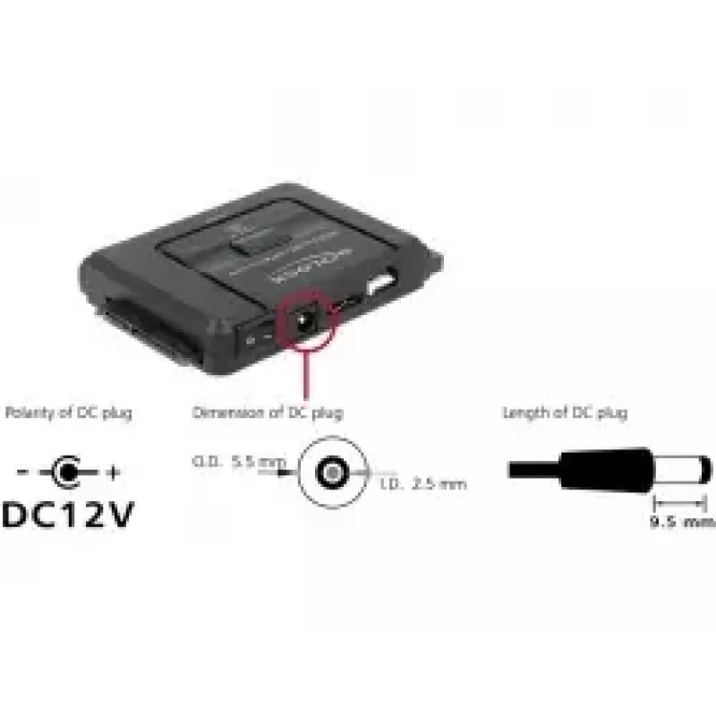 DeLOCK 61486 IDE/SATA į USB keitiklis 2.5 inch ir 3.5 inch diskams