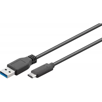 Microconnect USB3.1CA1 USB laidas USB 3.2 Gen 1 (3.1 Gen 1) 1 m USB A USB C Juodas