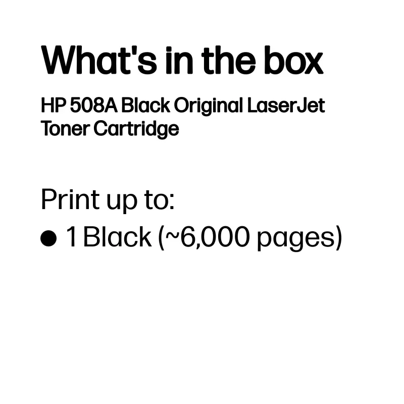 Kasetė su toneriu HP 508A juoda CF360A – 6000 puslapių