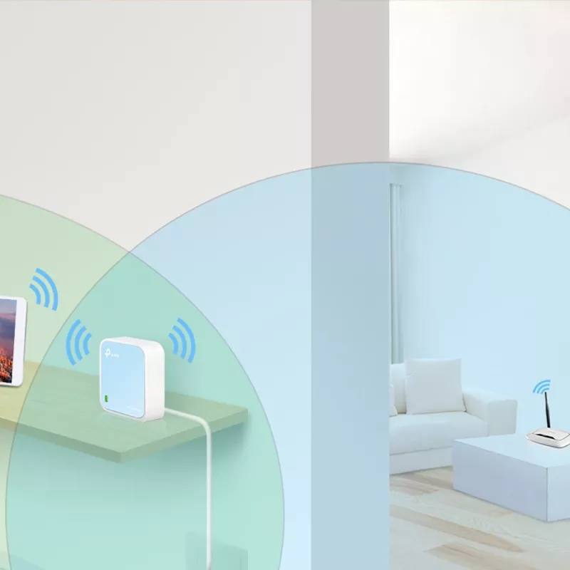 TP-Link TL-WR802N belaidis maršrutizatorius Fast Ethernet vienos juostos (2,4 GHz) mėlyna, balta