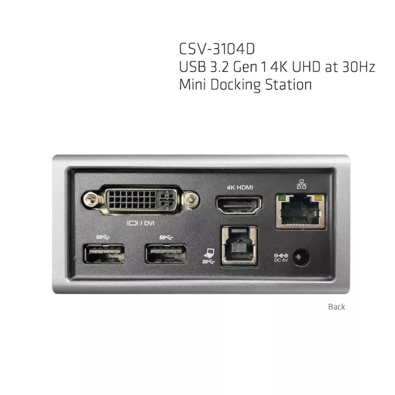 CLUB3D USB 3.2 Gen 1 4K UHD 30Hz Mini Dock stotelė itin plonas dizainas