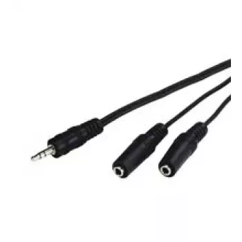 Garso kabelis Goobay AVK 317-020 0,2 m 3,5 mm 2 x 3,5 mm juodas