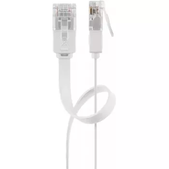 Goobay RJ45 CAT6 Flat U/UTP CU 15m Baltas