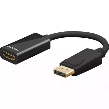 Laidas DisplayPort į HDMI, Goobay 67881, 0,1 m, juodas